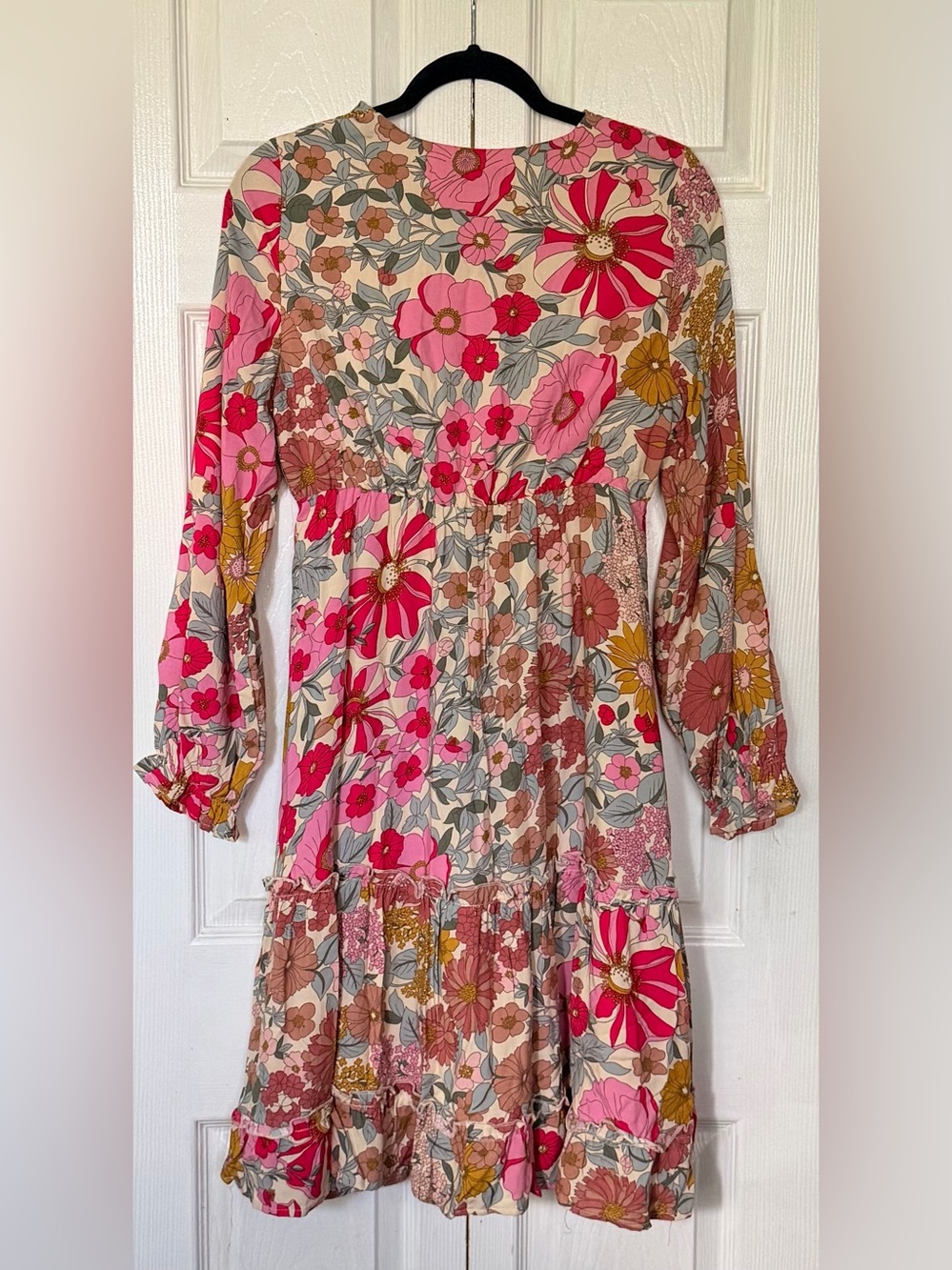 Mikarose The Asher Floral Midi Dress Pink & Multicolor Small NWT - Picture 2 of 8
